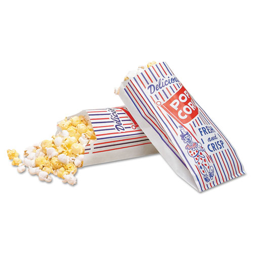 Bagcraft Pinch-Bottom Paper Popcorn Bag | 4w x 1-1