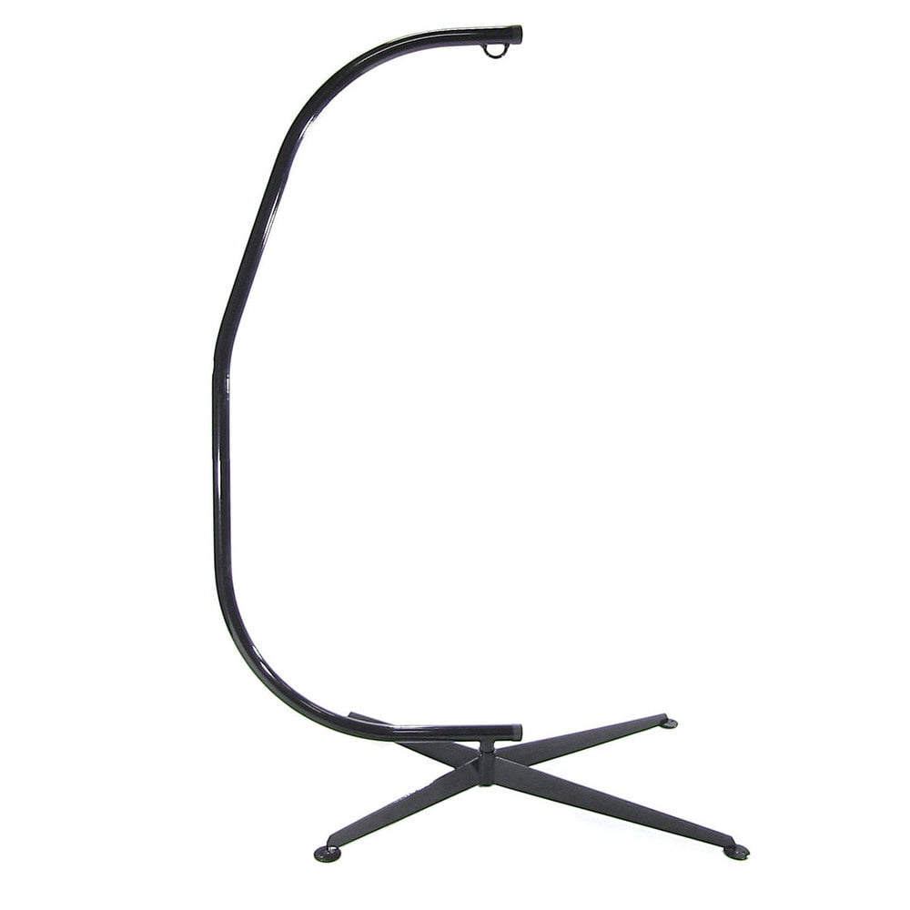 CozyBox Hammock Chair Stand Only - Metal C-Stand for Hanging Hammock Chair - Indoor or Outdoor Use - Durable 300-Pound Capacity - Black
