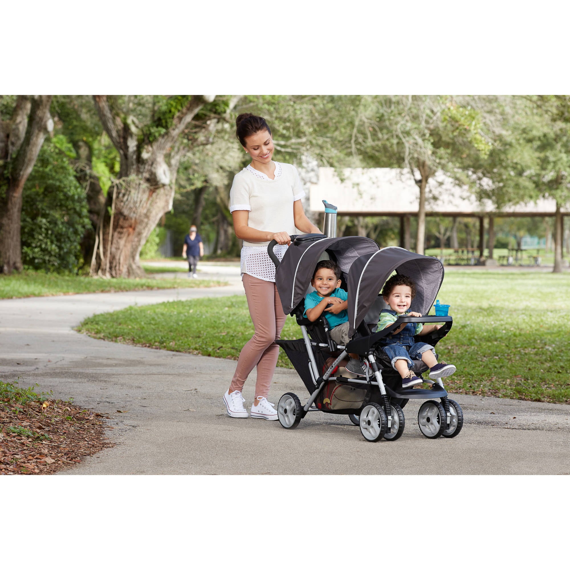 Graco DuoGlider Click Connect Lightweight Double Stroller, Glacier | 1980461
