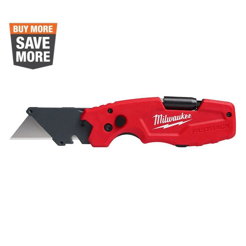 Milwaukee FASTBACK 6-in-1 Folding Utility Knives with General Purpose Blade 48-22-1505
