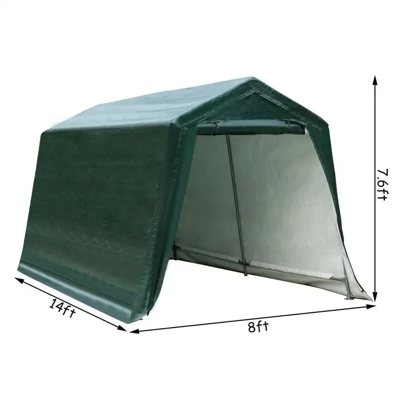 8' x 14' Outdoor Carport Patio Storage Shelter Shed Garage Tent