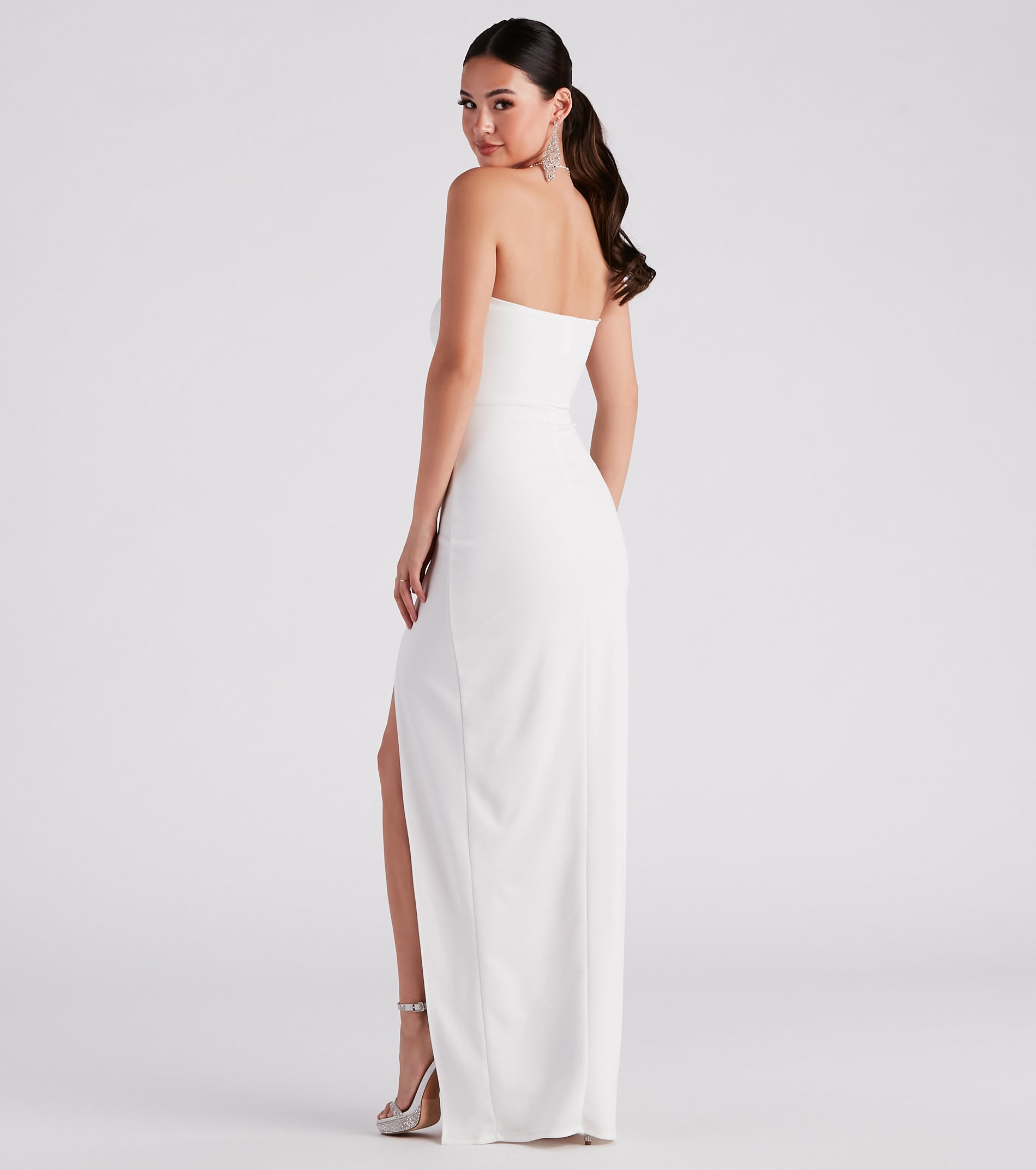 Whittney Formal Crepe A-Line Dress