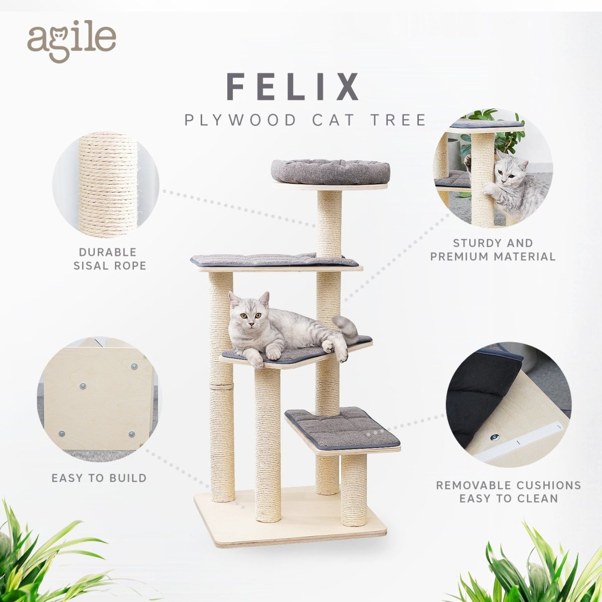 Felix - Plywood Cat Tree
