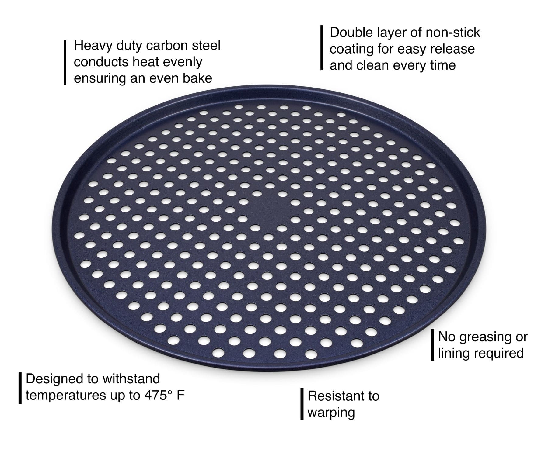 Nonstick Pizza Baking Tray 14 inch