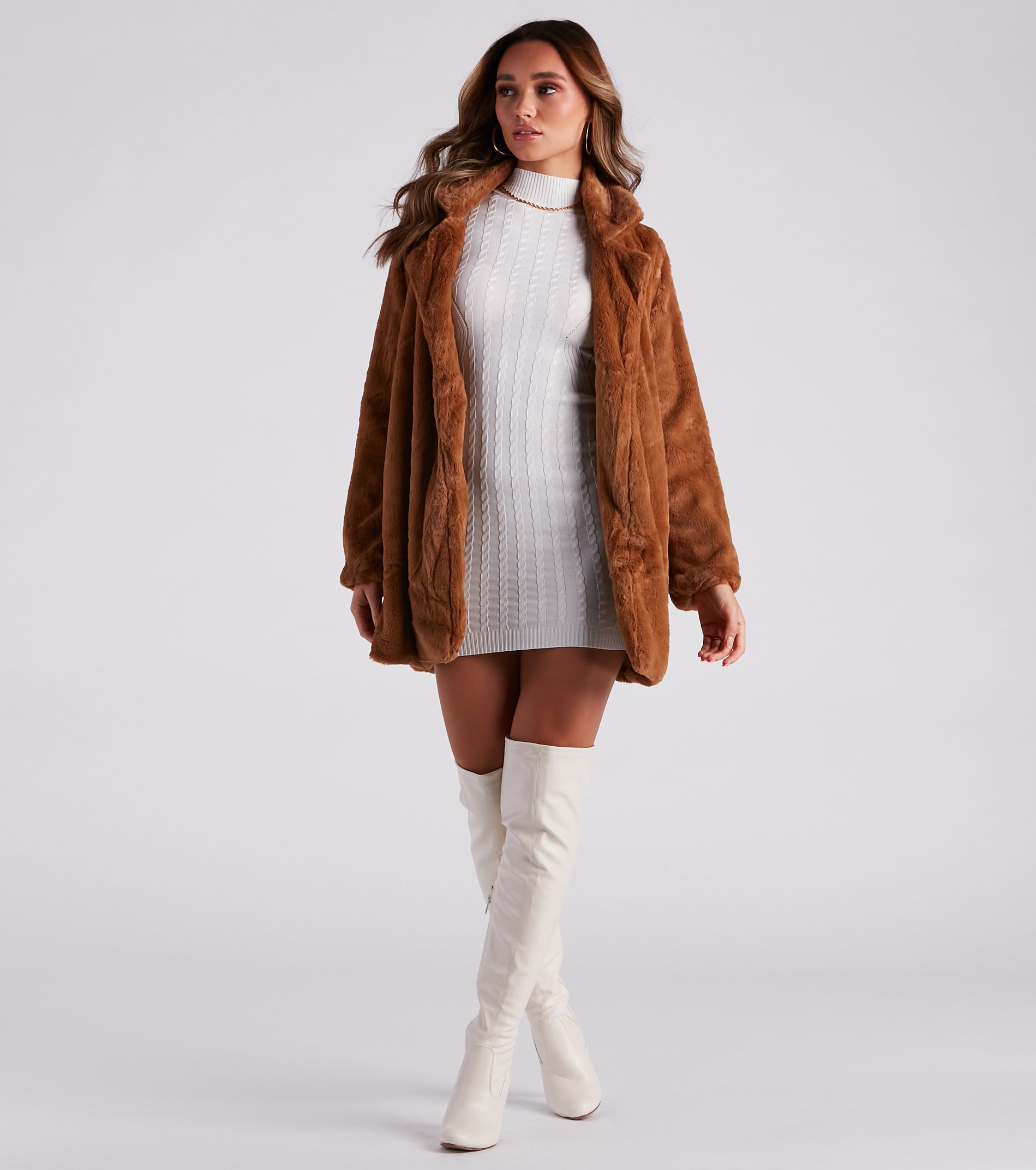 Always Luxe Faux Fur Long Coat