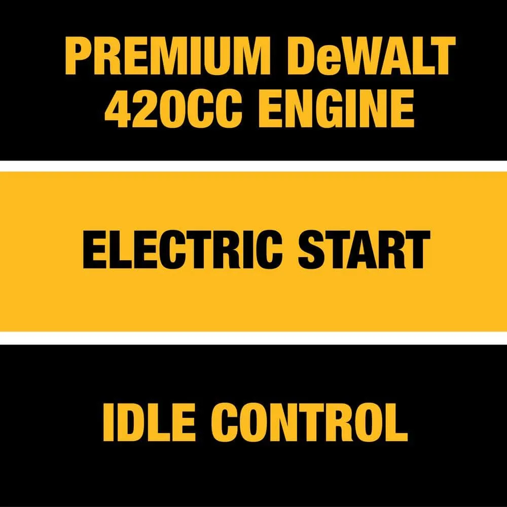 DEWALT 8000-Watt Electric Start Gas-Powered Portable Generator with Idle Control, GFCI Outlets and CO Protect DXGNR8000