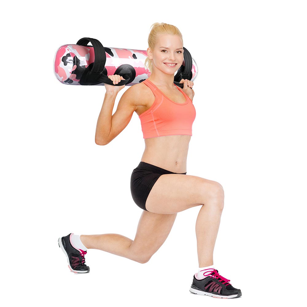 Yescom Workout Core Bag Weight Lifting Aqua Bag 33lbs Pink Camo