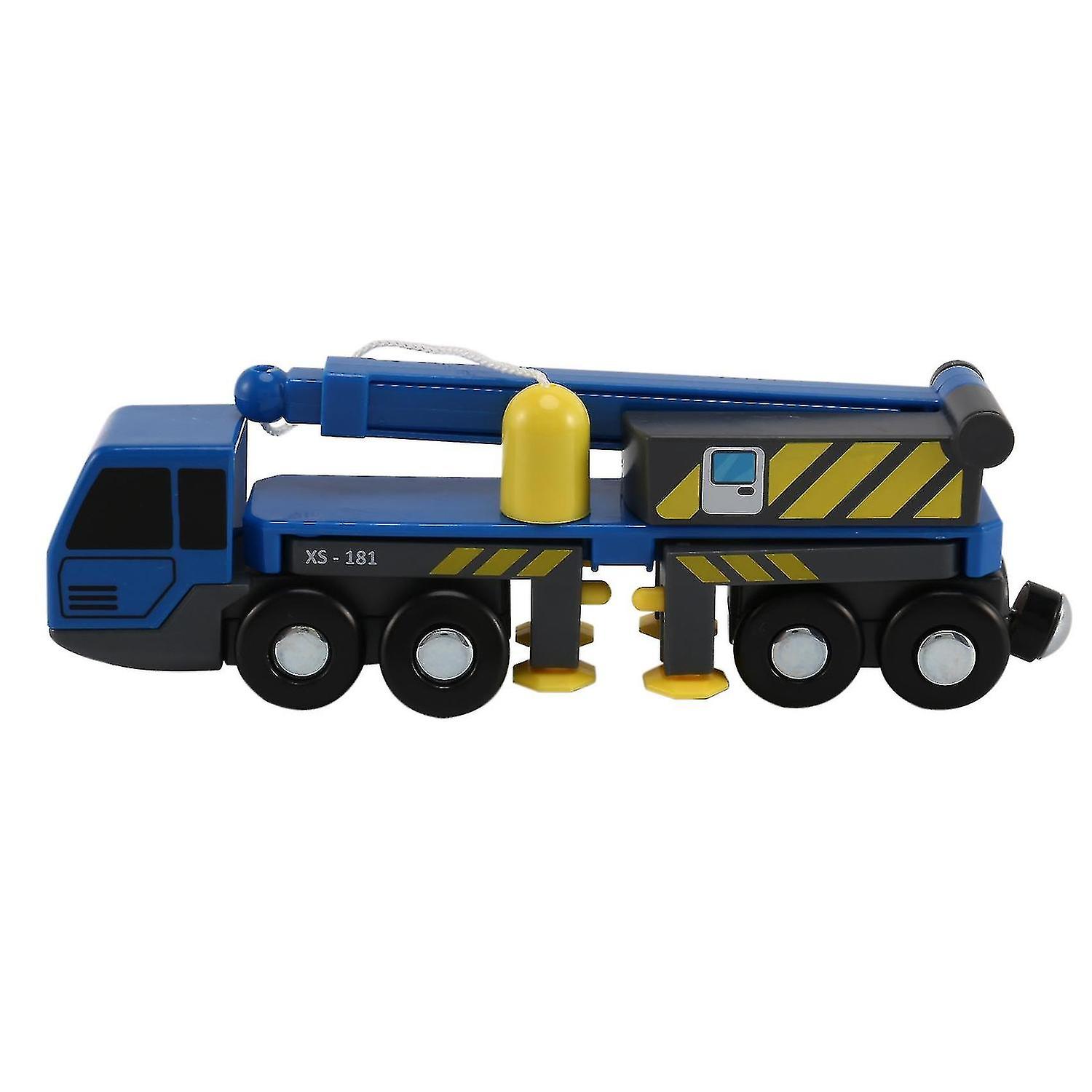 Crane Truck Vheicles Kids Toy Compatible With Wooden Tracks Railway