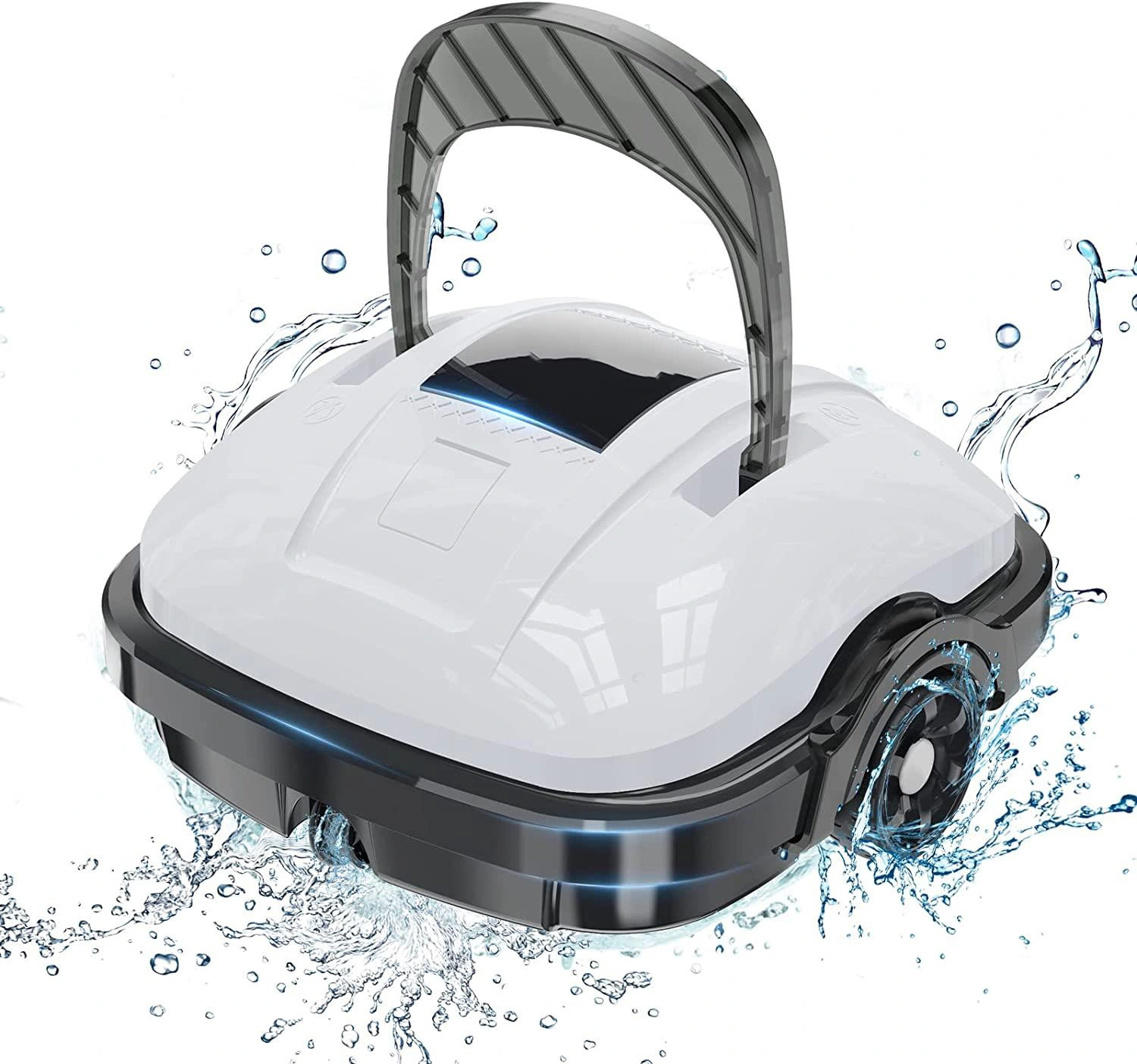 Cordless Robotic Pool Cleaner, Automatic Pool Vacuum, IPX8 Waterproof, Dual-Motor, 180μm Fine Filter, Ideal for Above Ground Pool and Flat Bottom In Ground Pool Up to 525 Sq.Ft,