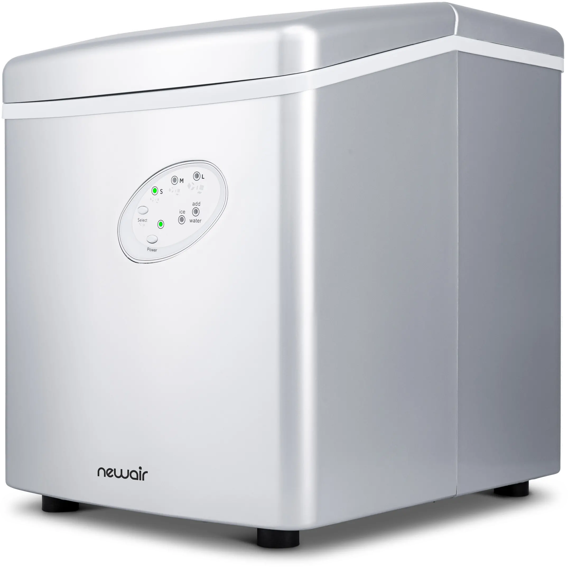 New Air Ai-100 28 lb Portable Ice Maker - Stainless Steel