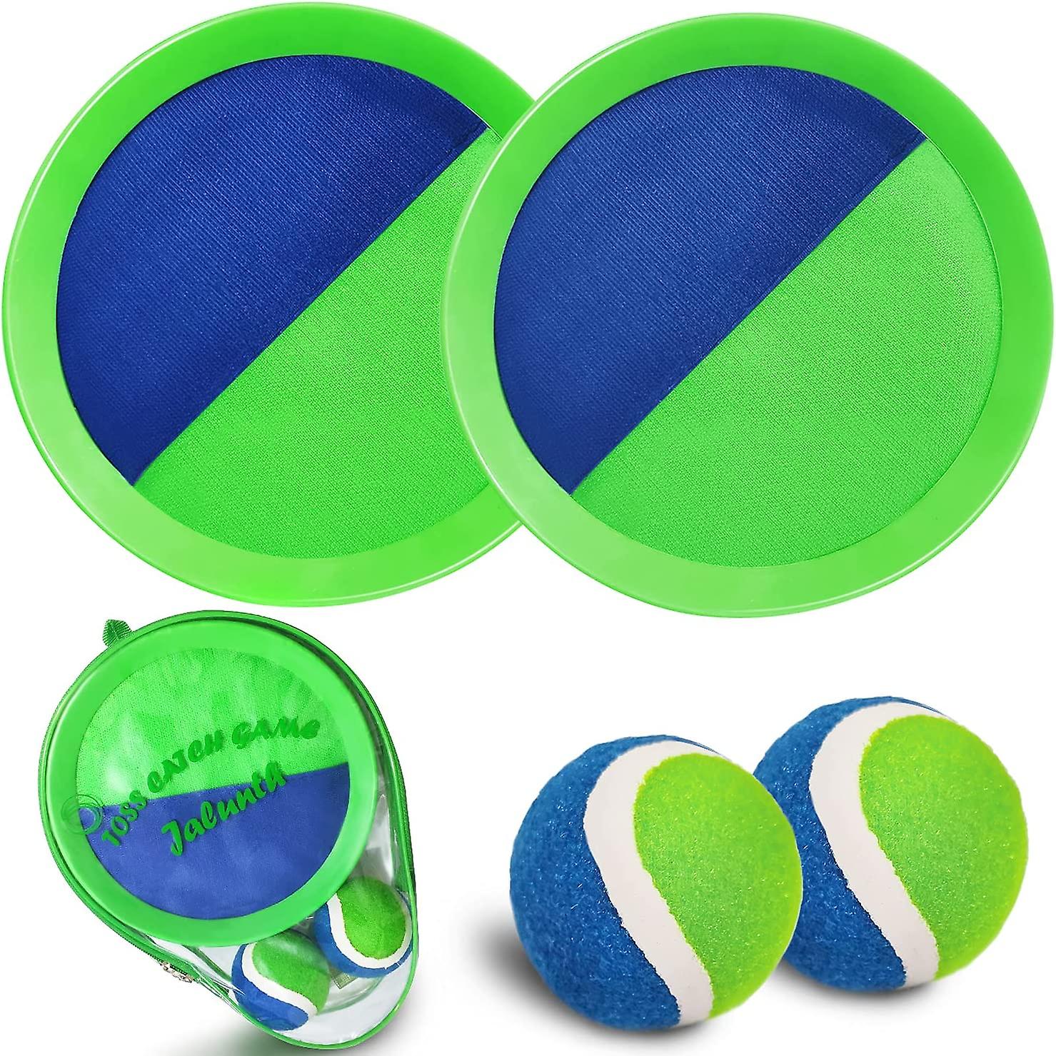 Ball Catch Set Games Toss Paddle - Beach Toys Back Yard Outdoor Lawn Backyard Throw Sticky Set Age 3 4 5 6 7 8 9 10 11 12 Years Old Boys Girls Kids Ad