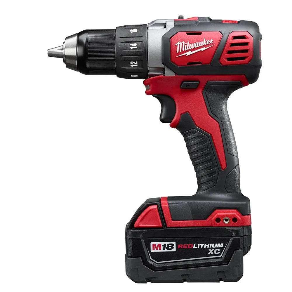 Milwaukee M18 18V Lithium-Ion Cordless Combo Tool Kit (5-Tool) with Two Batteries, Charger, Tool Bag 2695-25CXH