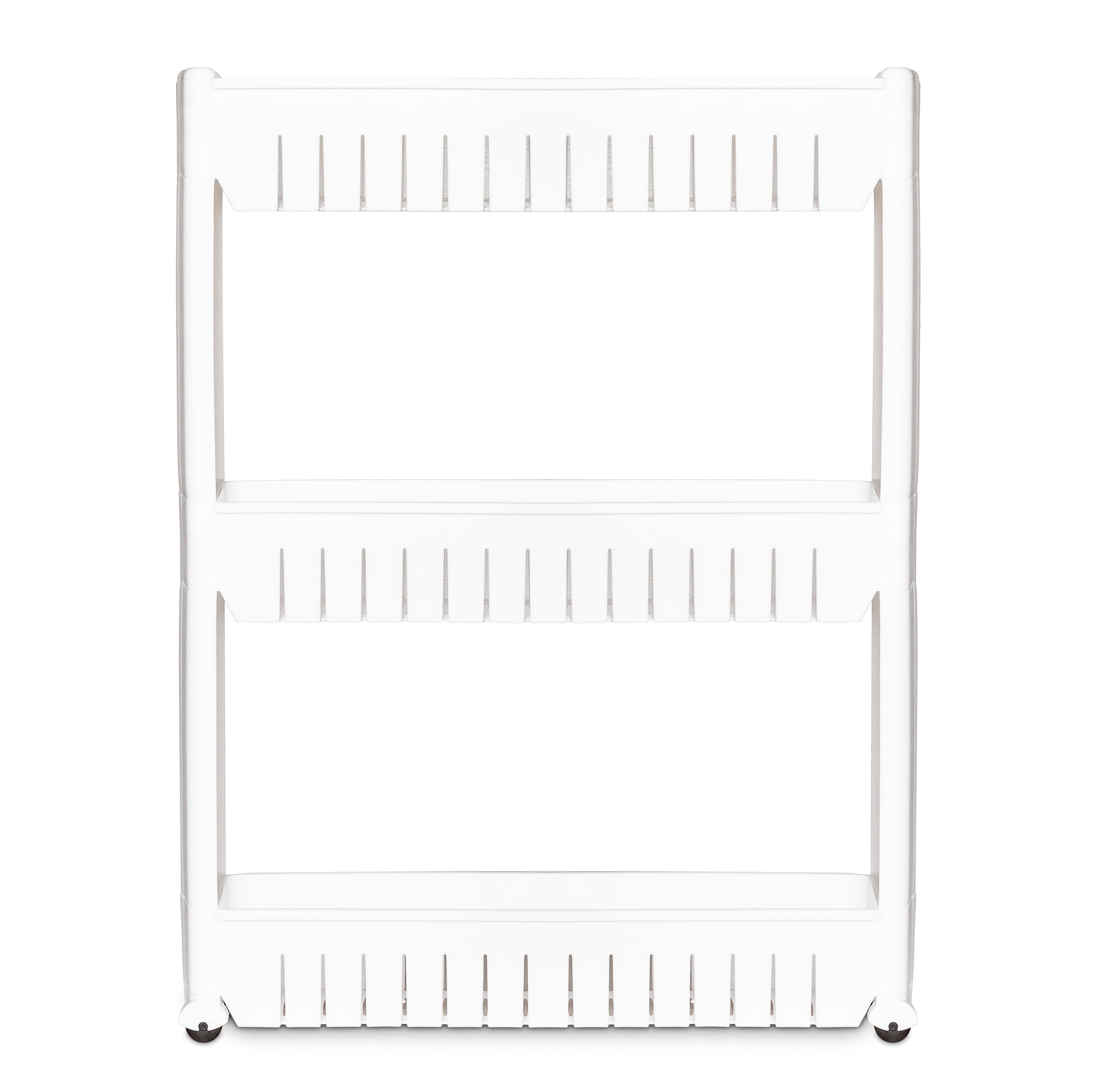 Imperial Home 3-Tier Shelf Rolling Storage Cart - White