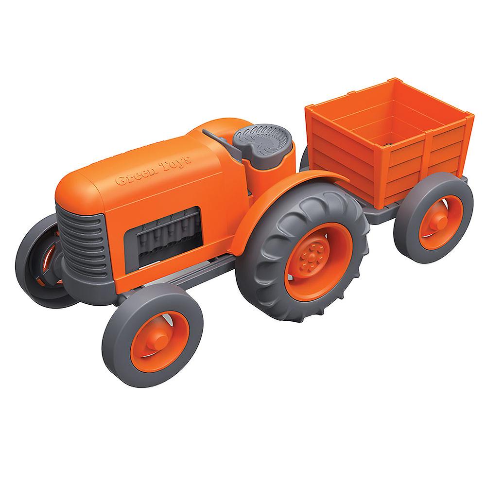 Green Toys Farm Tractor Toy with Detachable Trailer BPA Free 100% Recycled
