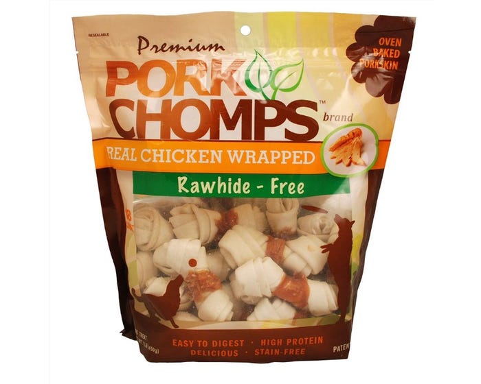 Pork Chomps Real Chicken Wrapped 3-4 in 18ct - DT909V