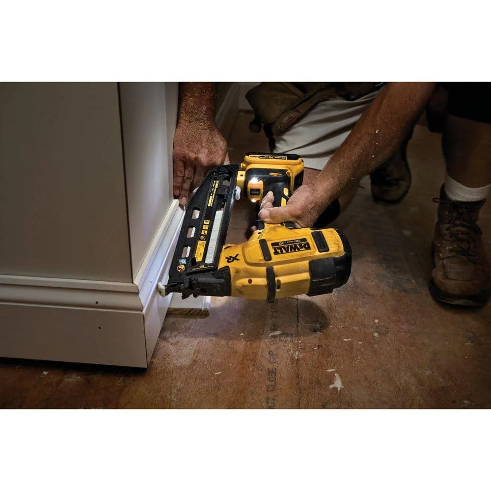 DEWALT 20V MAX XR Lithium-Ion Cordless 16-Gauge Angled Finish Nailer (Tool Only) DCN660B