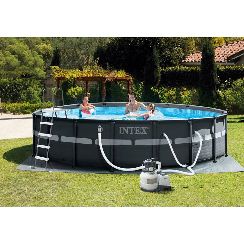 INTEX Ultra XTR 18 ft. x 18 ft. Round 52 in. Deep Above Ground Pool with Pump, Vacuum & Maintenance Kit 26329EH + 28002E