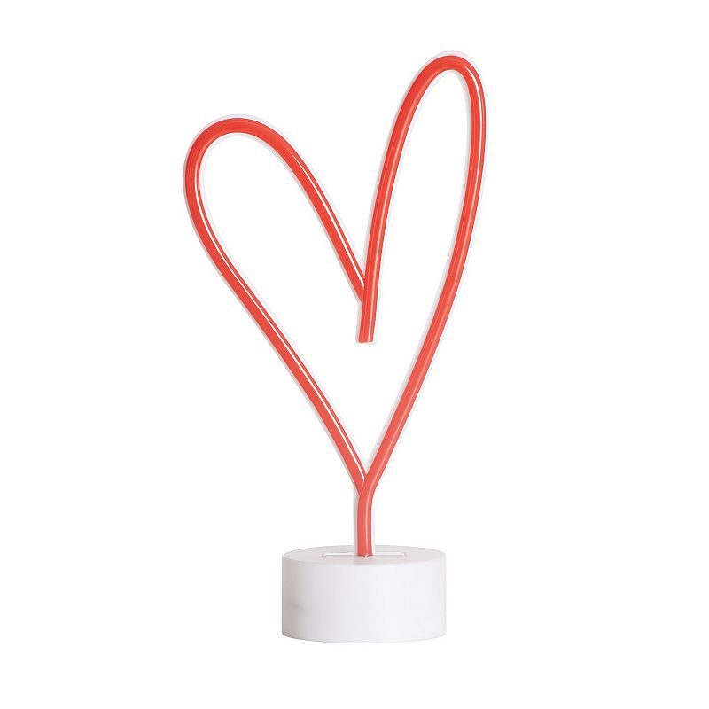 Idea Nuova Decorative Heart Neon Lamp Table Decor