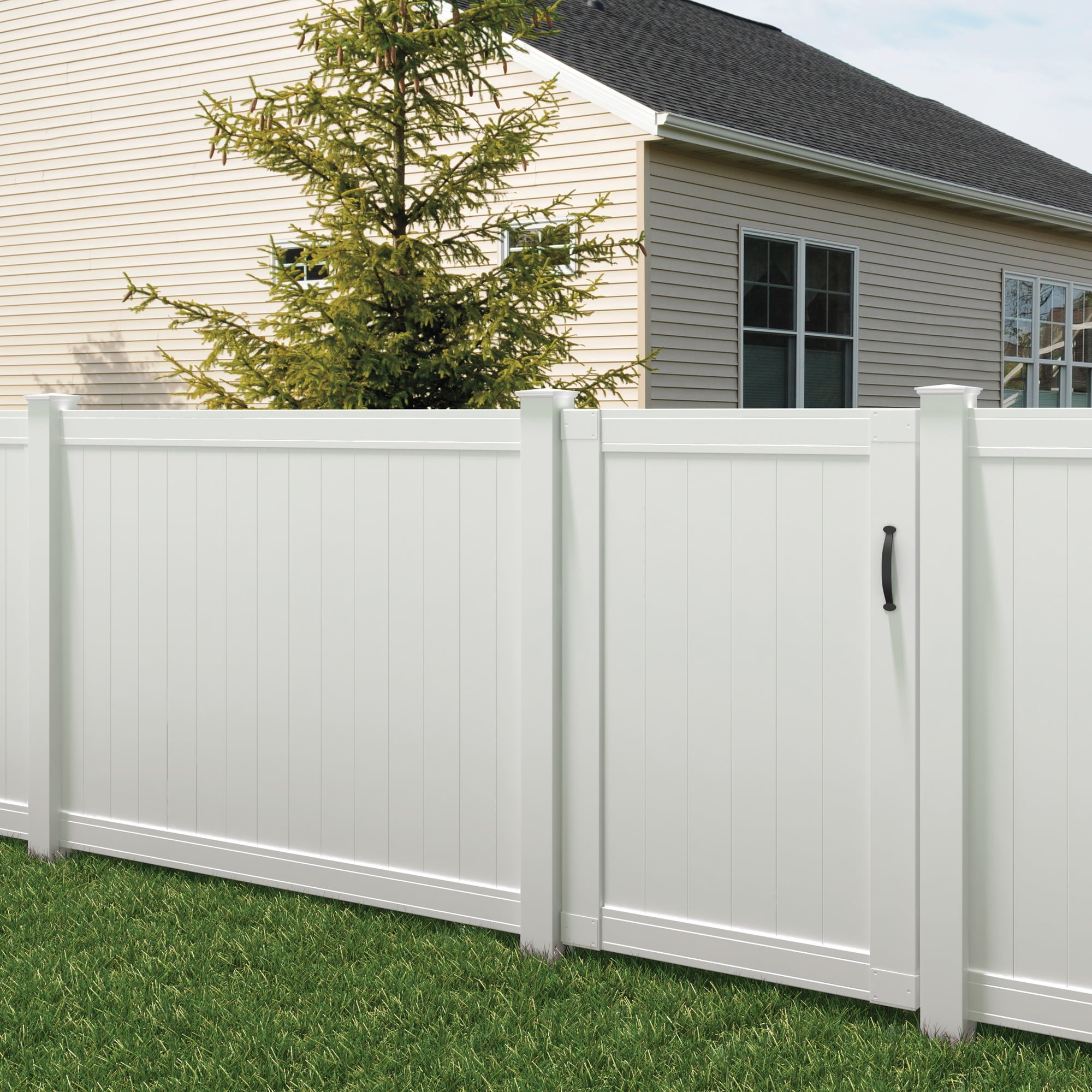 Outdoor Essentials Pro Series 4x6 Lakewood White Vinyl Privacy Fence Panel