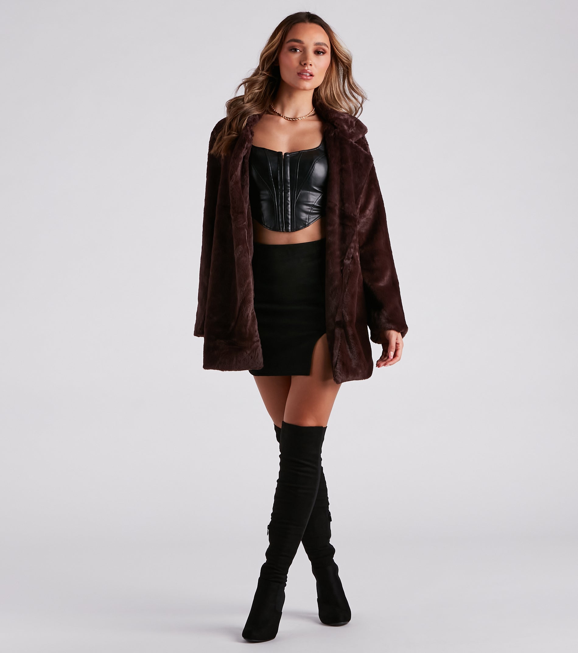 Always Luxe Faux Fur Long Coat