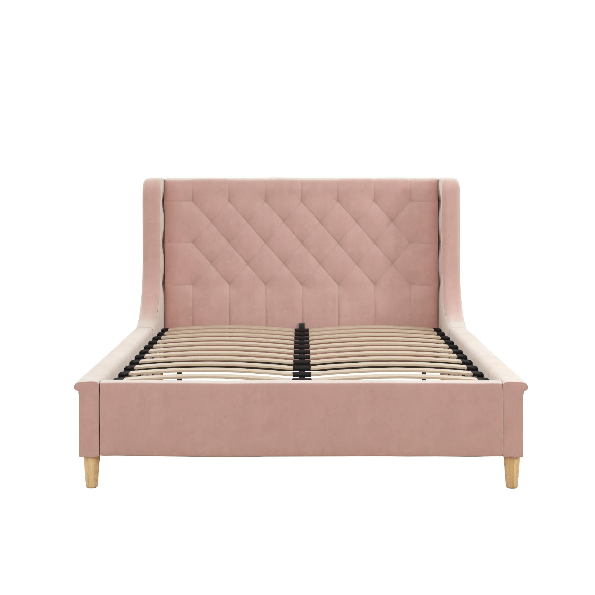 Little Seeds Monarch Hill Ambrosia Kids' Full Upholstered Bed, Pink Velvet