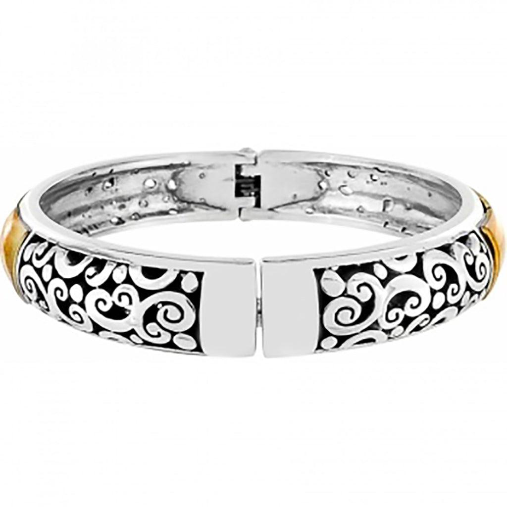 Brighton  Catania Hinged Bangle in Silver and Gold