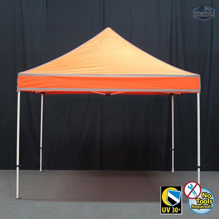 King Canopy FESTIVAL 10X10 Instant Pop Up Tent w/ HI-VIS ORANGE Cover