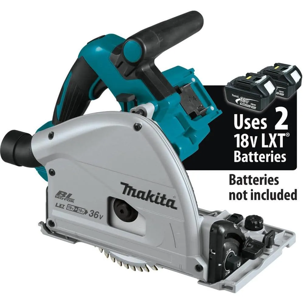 Makita 18V X2 LXT Lithium-Ion (36V) Brushless Cordless 6-1/2 in. Plunge Circular Saw (Tool Only) with 55T Carbide Blade XPS01Z