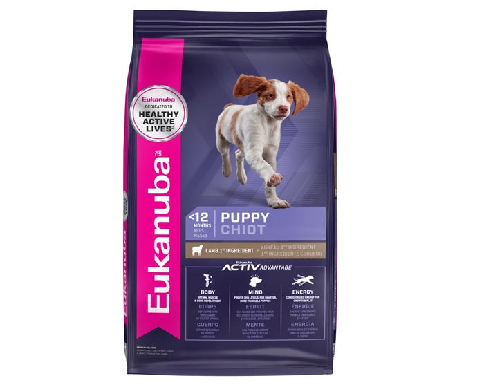Eukanuba Puppy， Lamb 1st Ingredient Dry Dog Food， 15 lb. Bag