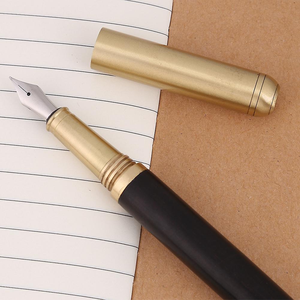 High Grade Wooden Fountain Pen Wood Stationery Business Office Supplies 0.7mm (Black Wood)