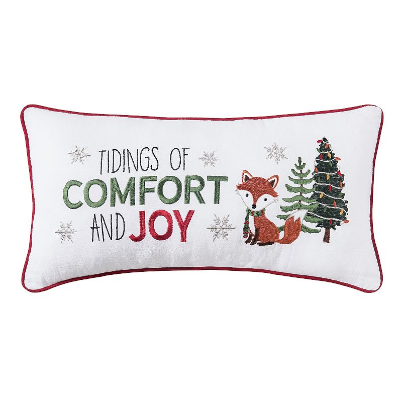 CandF Home Comfort and Joy Christmas Throw Pillow