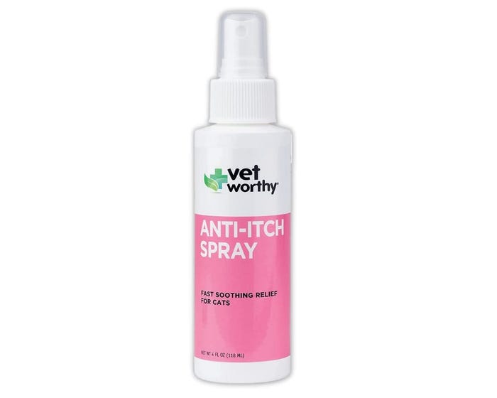 Vet Worthy Anti-Itch Spray for Cats， 4 Oz. - 0051N