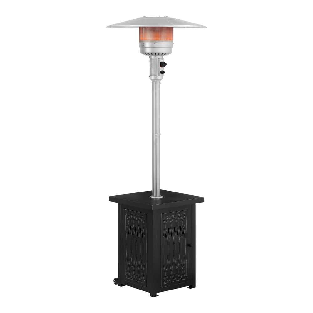 Home Decorators Collection St. Charles 48,000 BTU Steel Black Propane Gas Patio Heater FHHS80019