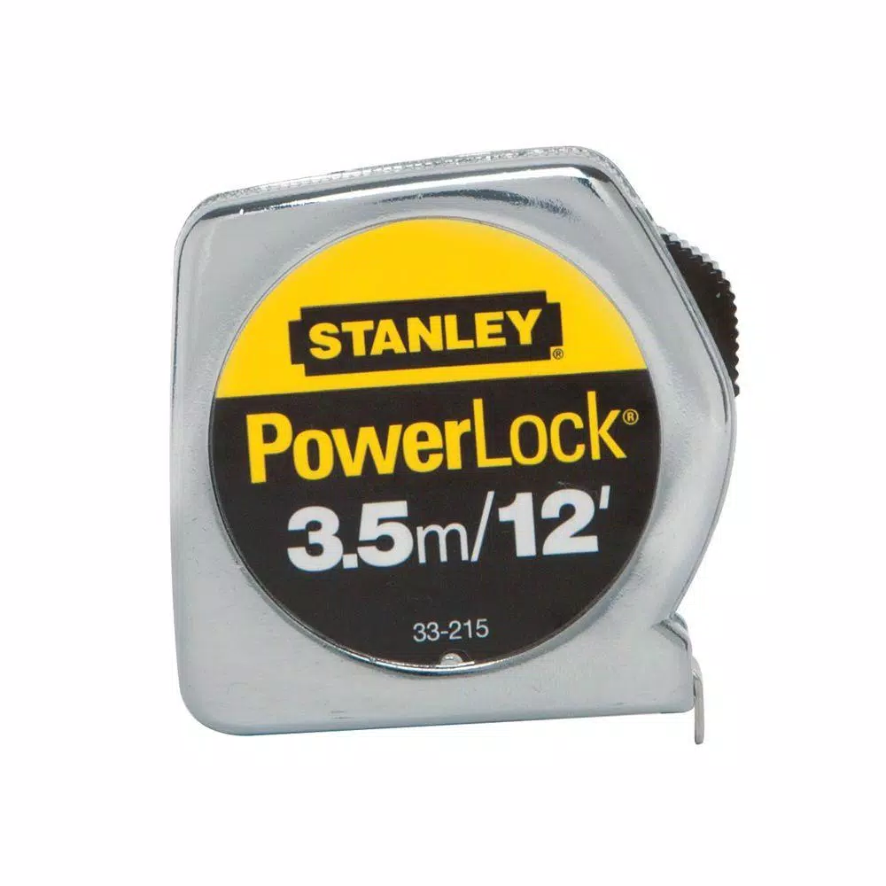 Stanley PowerLock 3.5m/12 ft. x 1/2 in. Tape Measure (Metric/English Scale) and#8211; XDC Depot