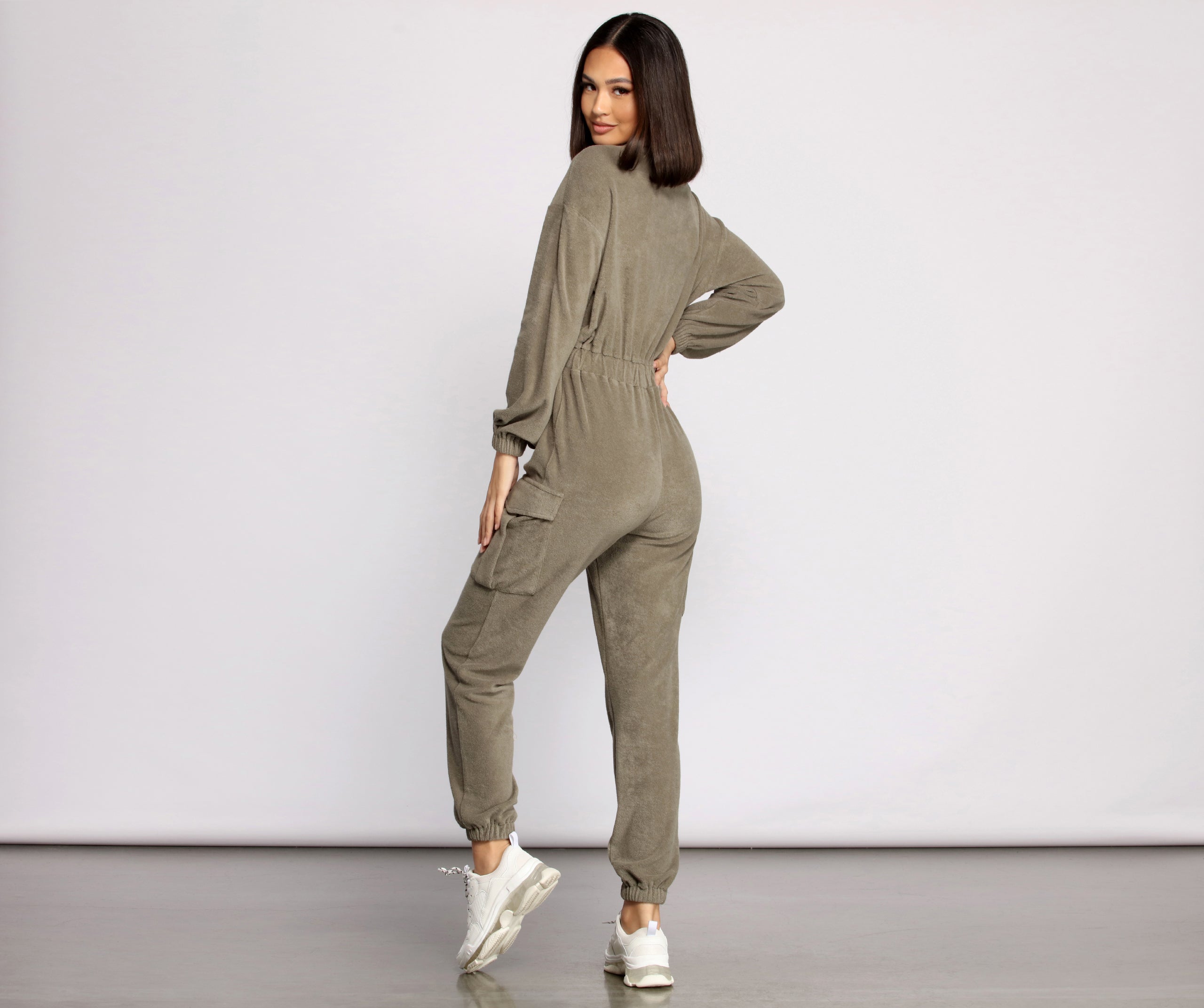 Zipped and Trendy Cargo Jumpsuit