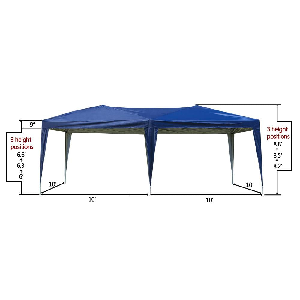 Zimtown 10'x20' Ez Pop up Folding Gazebo Backyard Canopy  Blue