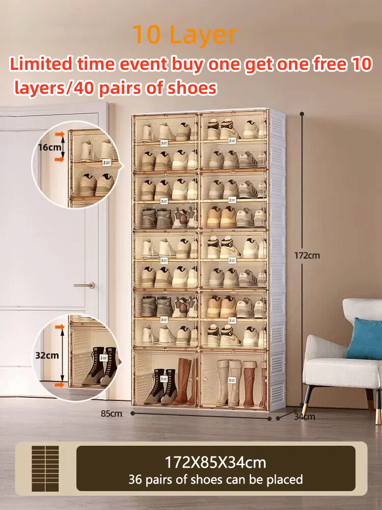 ✨ Portable shoe rack organizer, no installation required