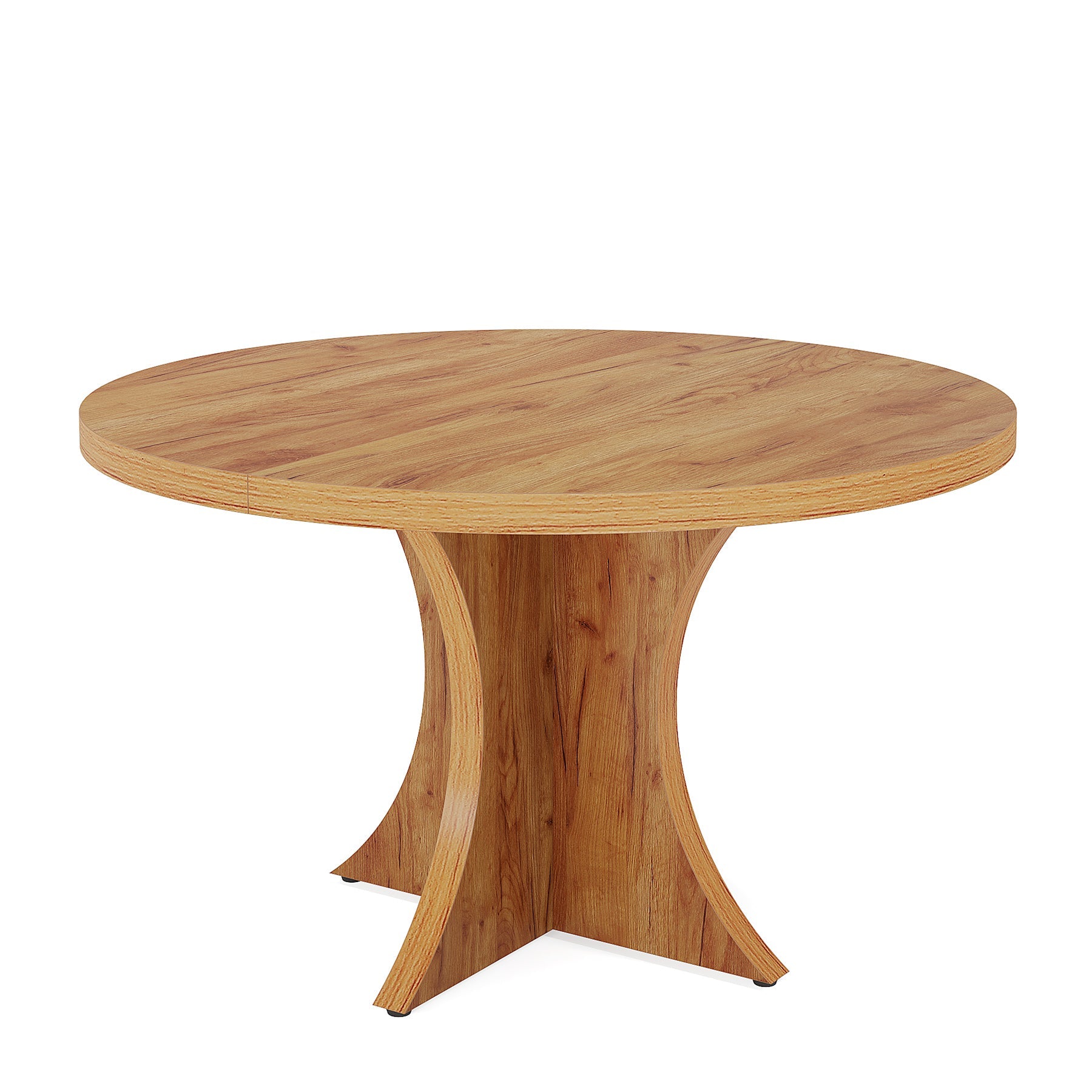 Wood Dining Table, 47.24 Inches Round Kitchen Table for 4-6