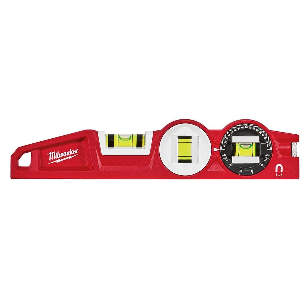 Milwaukee 10 in. /24 in. /48 in. /78 in. REDSTICK Magnetic Box and Torpedo Level Set MLBXCM78