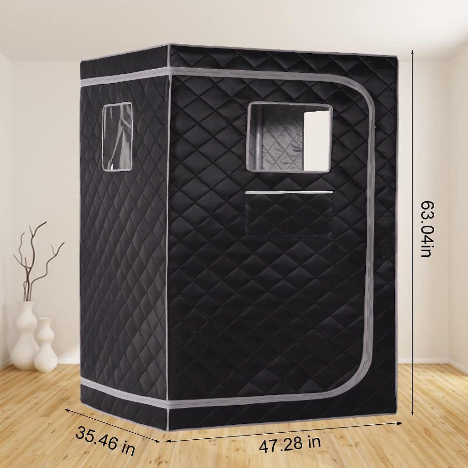 Full Size Steam Sauna Tent， Portable Whole Body Home Spa Room， One Or Two Person Large Space， Steamer Not Included (47.28