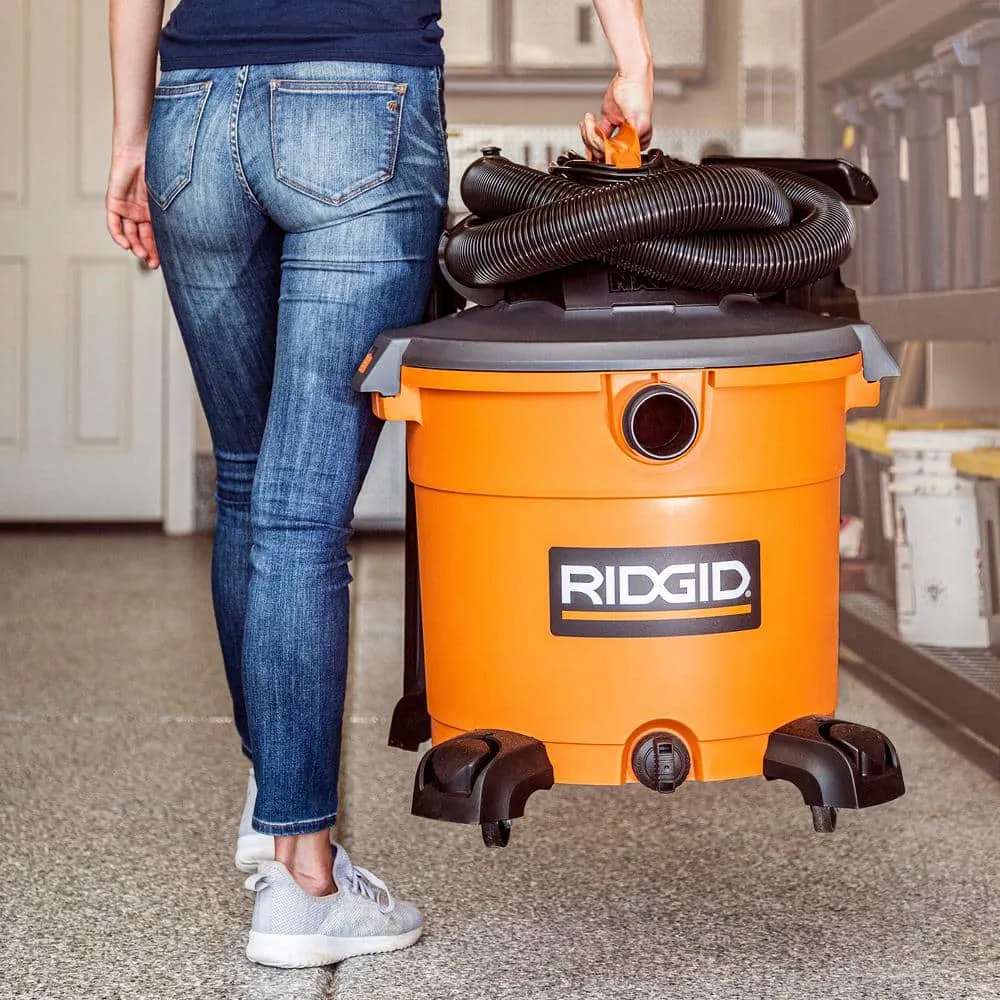 RIDGID 16 Gallon 5.0 Peak HP NXT Wet/Dry Shop Vacuum with Filter, Locking Hose and Accessories HD1640