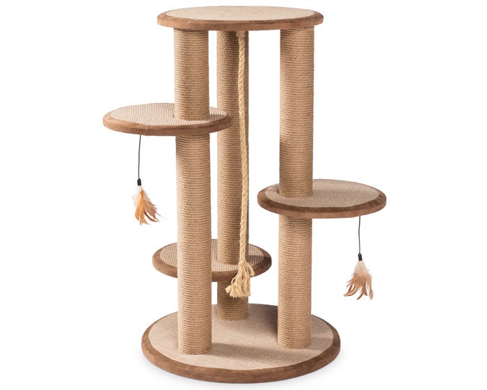 Prevue Pet Kitty Power Paws Multi-Platform Scratching Post with Tassels - 7150
