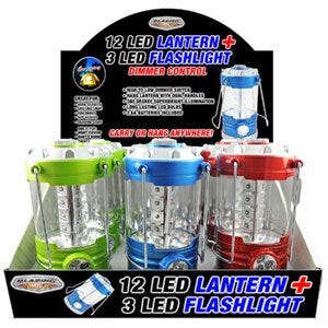 12 LED Lantern   3 LED Flashlight Assorted Colors