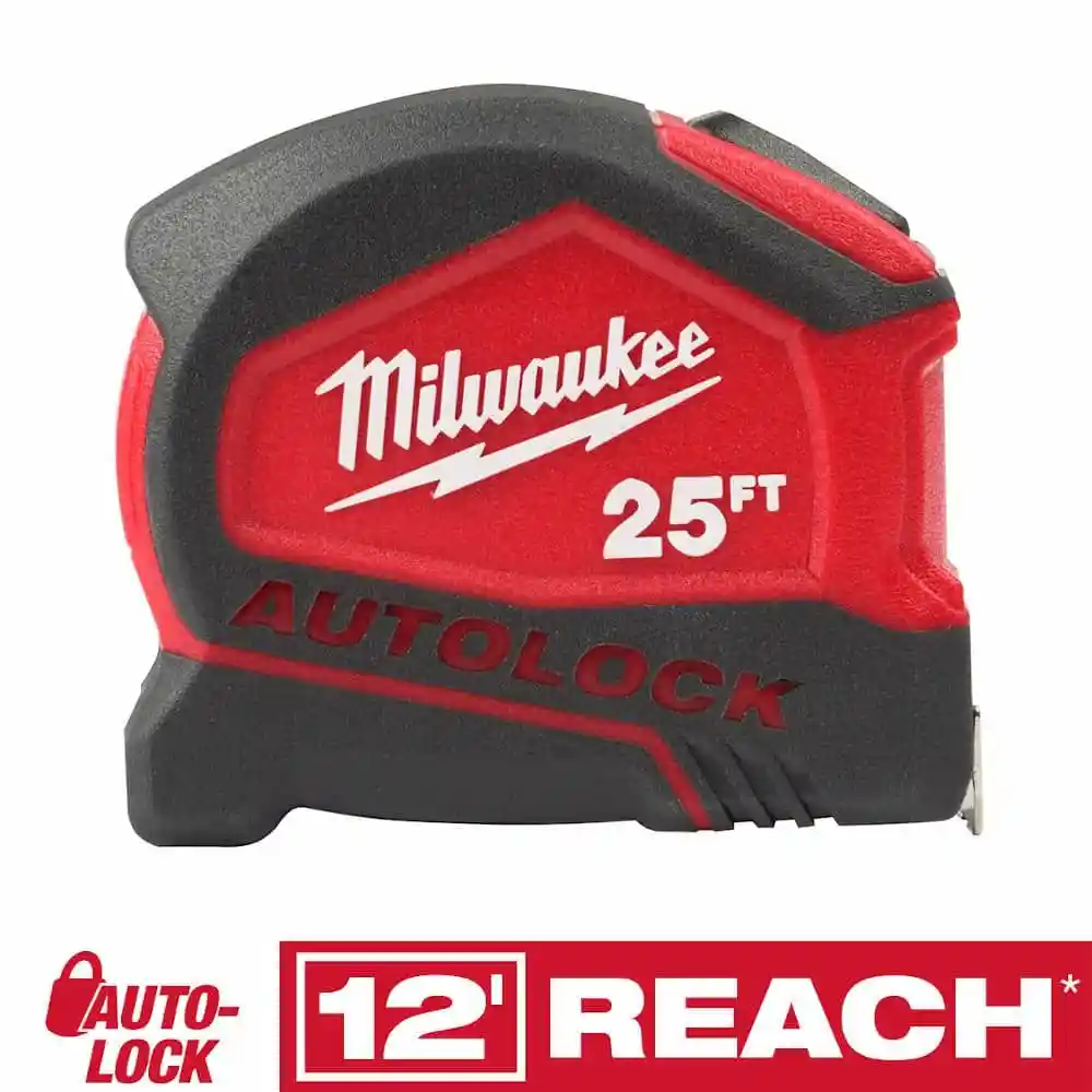 Milwaukee 25 ft. Compact Auto Lock Tape Measure 48-22-6825