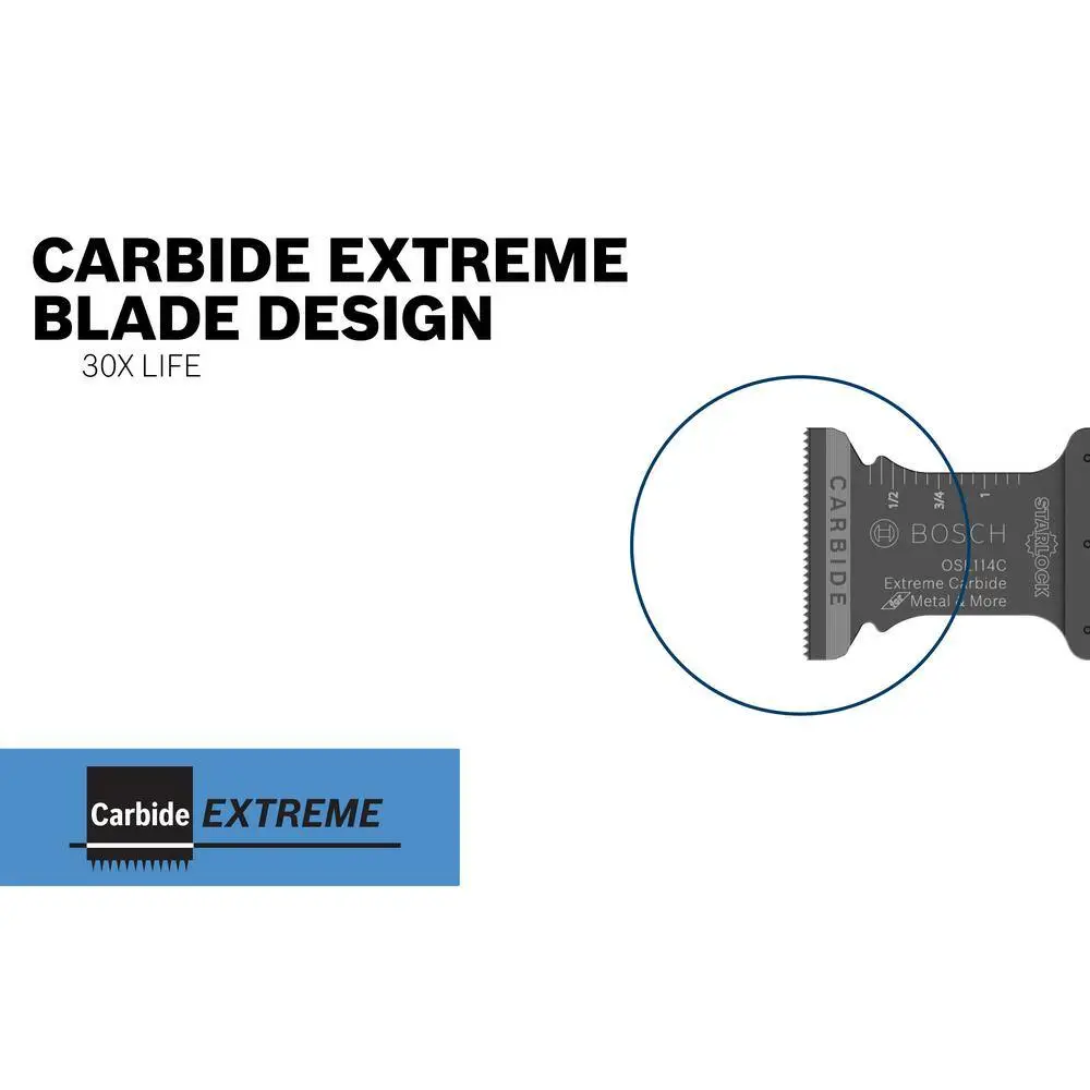 Bosch 1-14 in. Starlock Carbide Plunge Blade OSL114C