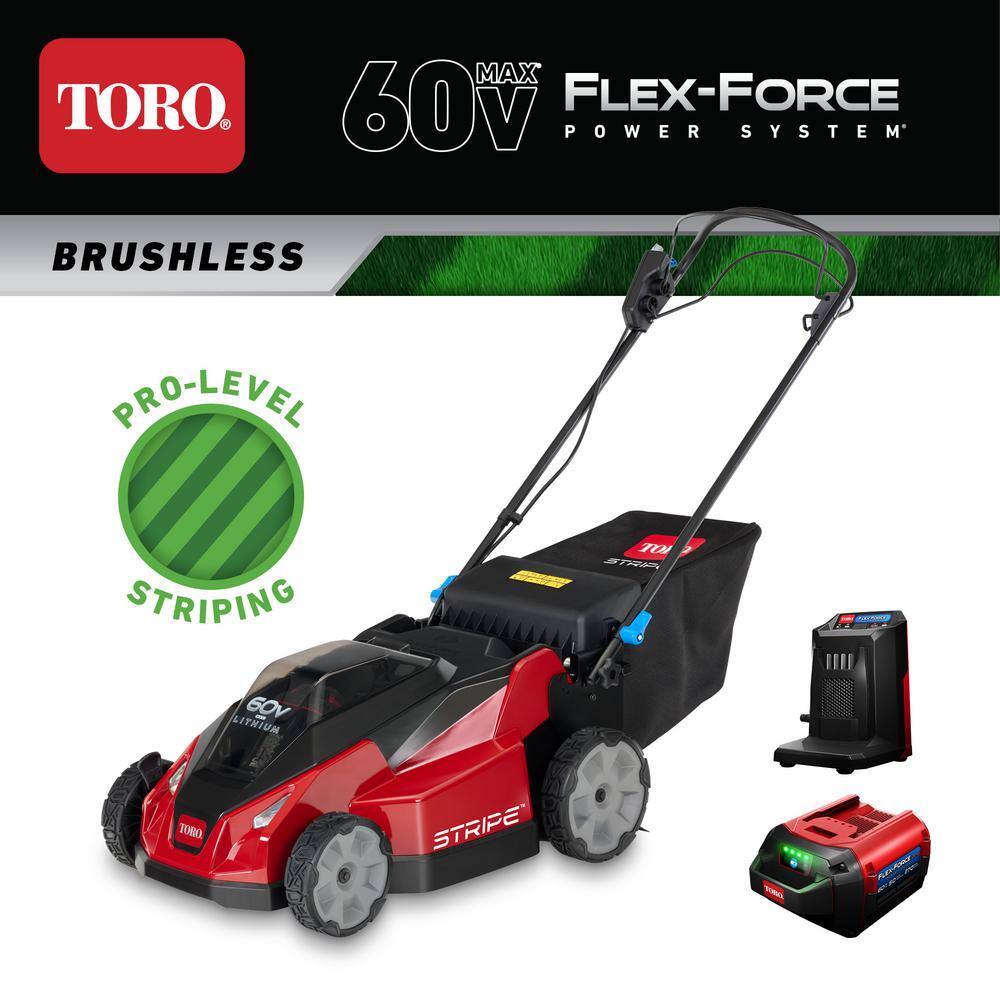 Toro 21621 60V MAX* 21 in. Stripe Self-Propelled Mower - 6.0 Ah Battery/Charger Included