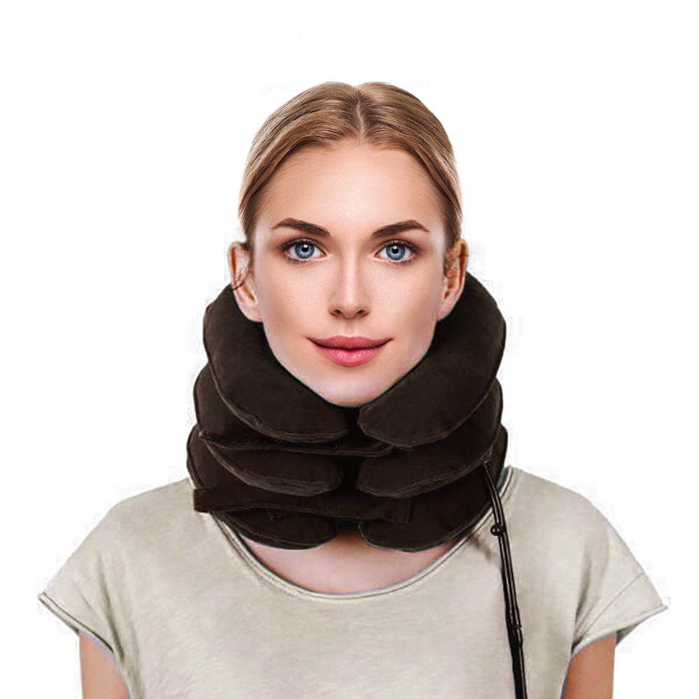 Inflatable Neck Traction Cervical Neck Traction Device, Adjustable Neck Pillow and Brace for Neck Head & Shoulder Pain Relief