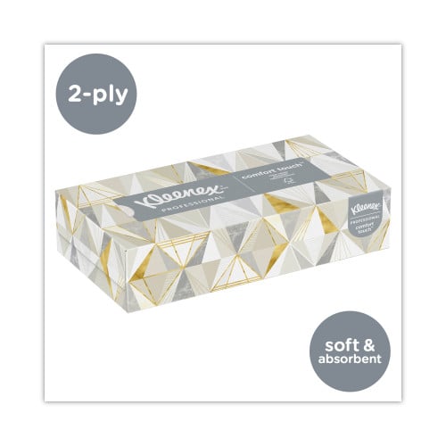 Kleenex White Facial Tissue for Business， 2-Ply， 125 Sheets/Box， 12 Boxes/Carton (03076)