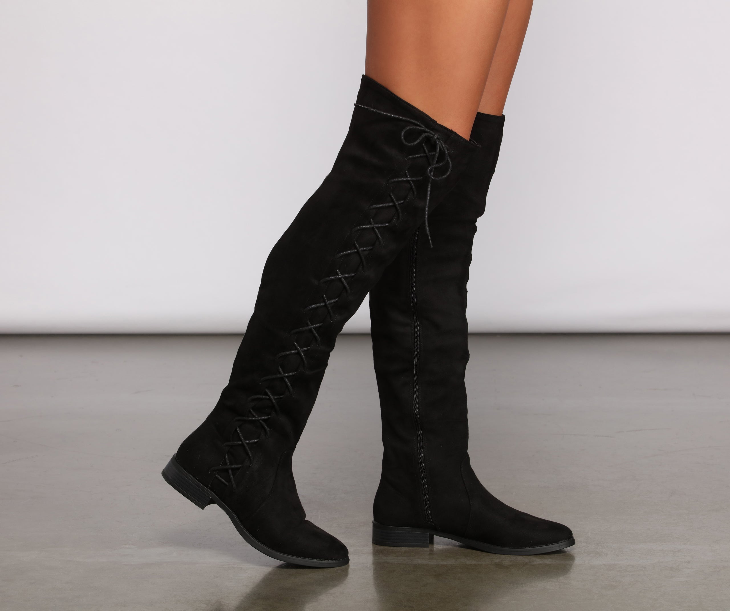 Stylish Lace-Up Over The Knee Boots