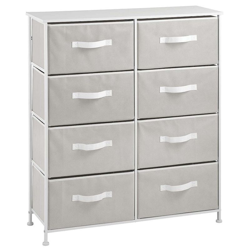 mDesign Vertical Dresser Storage Tower with 8 Drawers